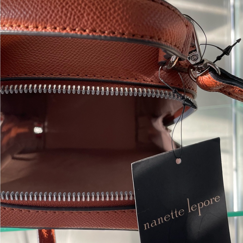 Nanette Lepore Embossed Orange Handbag - Picture 7 of 12